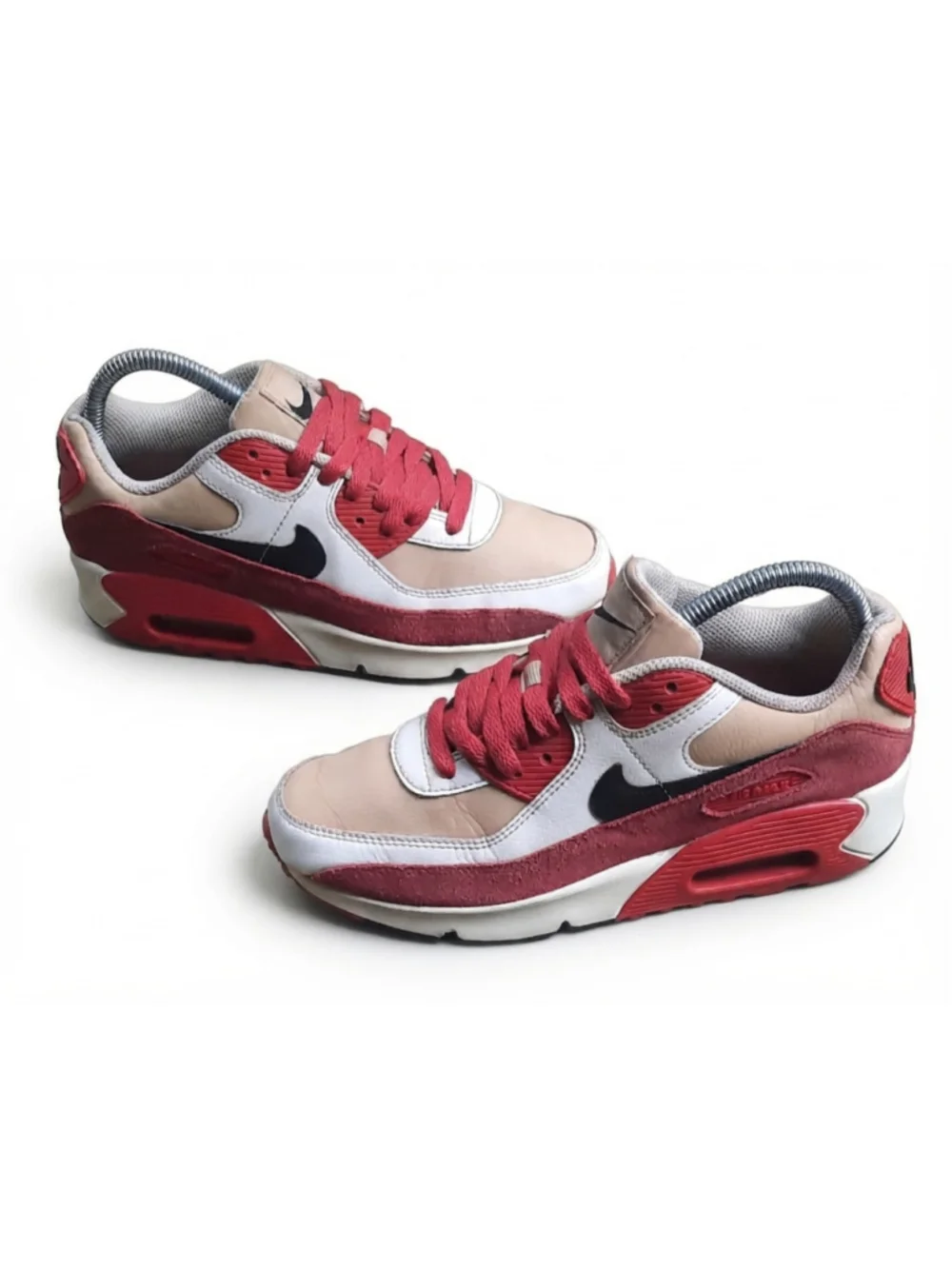 Nike Air Max 90 LTR Sesame/Black-Red Clay-Sail SZ 5Y Women Sz 6.5 Retro shoes